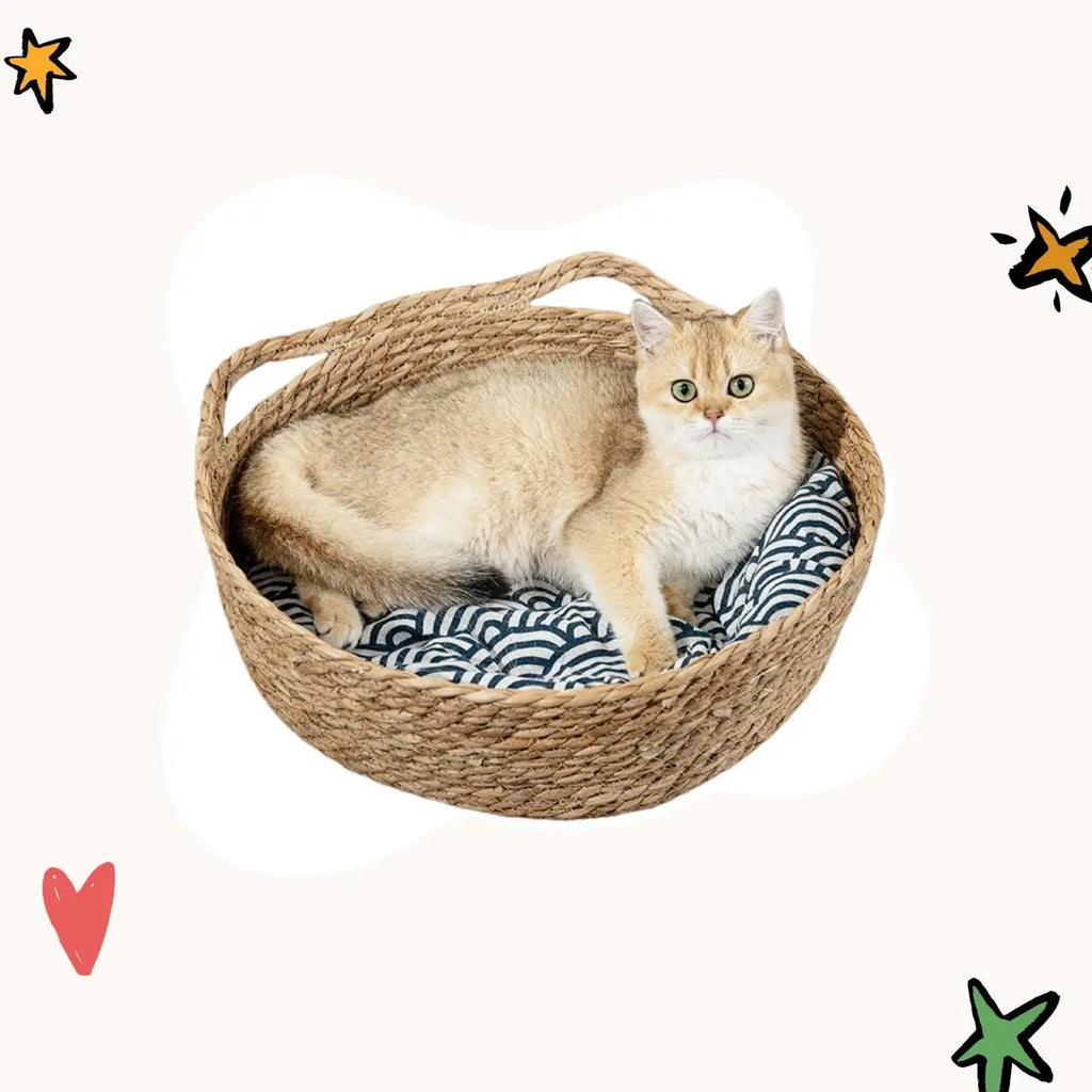 Woven Basket Cat BedBubuKuku